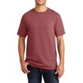 thumbnail image 1 of Just Blanks Wash Garment-Dyed Tee Double Needle Seamless Crewneck, Red Rock, 4XL, 1 of 1
