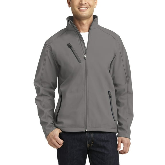 JustBlanks Mens Welded Soft Shell Jacket Full Zip Water Resistant Microfleece Lined Stand Collar