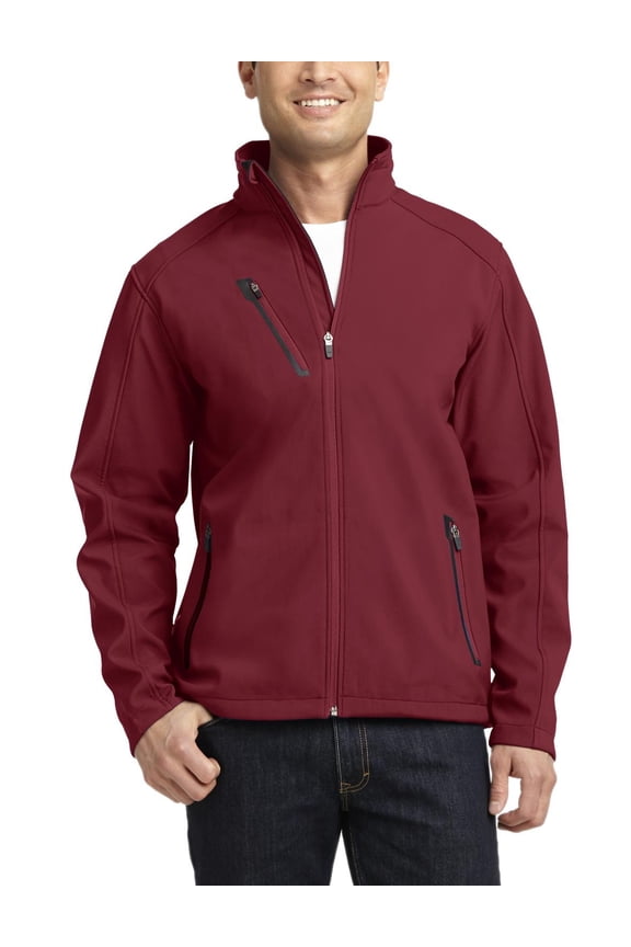 Mens Welded Soft Shell Jacket Full Zip Water Resistant Microfleece Lined Stand Collar
