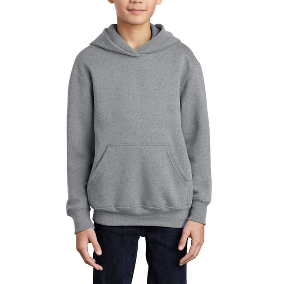JustBlanks Youth Core Fleece Pullover Hooded Sweatshirt