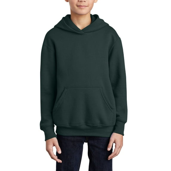 JustBlanks Youth Core Fleece Pullover Hooded Sweatshirt