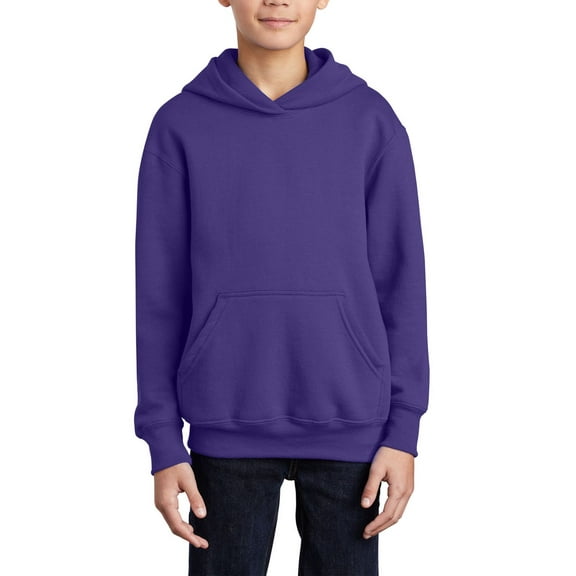 JustBlanks Youth Core Fleece Pullover Hooded Sweatshirt