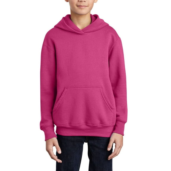 JustBlanks Youth Core Fleece Pullover Hooded Sweatshirt