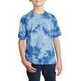 thumbnail image 1 of JustBlanks Youth Crystal Tie Dye 100 Cotton Rib Knit Collar Short Sleeves Vibrant Colors T Shirt, 1 of 1