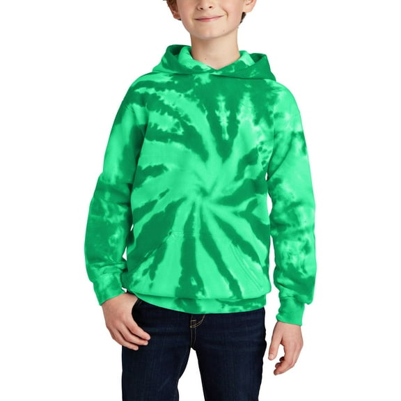 JustBlanks Youth Tie Dye Pullover Hoodie Cotton Polyester Fleece Crew Neck Long Sleeve Sweatshirts