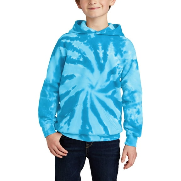 JustBlanks Youth Tie Dye Pullover Hoodie Cotton Polyester Fleece Crew Neck Long Sleeve Sweatshirts