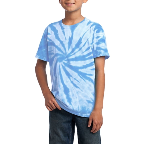 JustBlanks Youth Tie Dye 100 Cotton Crew Neck Short Sleeves T Shirt