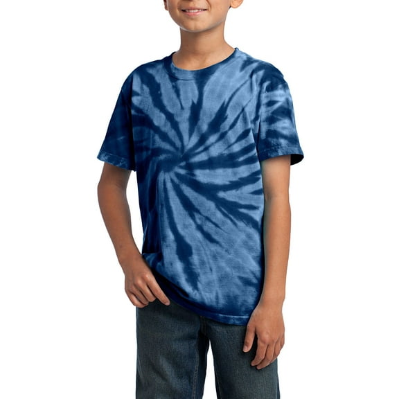 JustBlanks Youth Tie Dye 100 Cotton Crew Neck Short Sleeves T Shirt