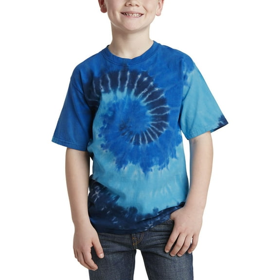 JustBlanks Youth Tie Dye 100 Cotton Crew Neck Short Sleeves T Shirt