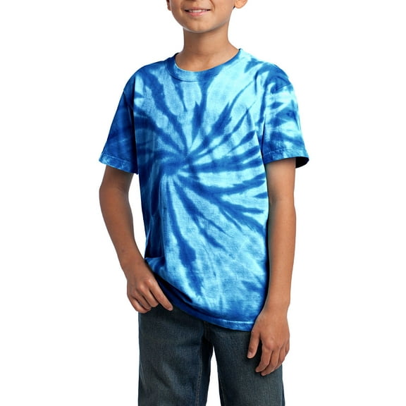 JustBlanks Youth Tie Dye 100 Cotton Crew Neck Short Sleeves T Shirt