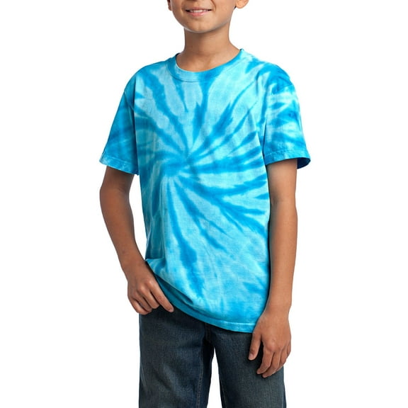 JustBlanks Youth Tie Dye 100 Cotton Crew Neck Short Sleeves T Shirt