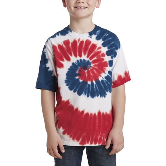 JustBlanks Youth Tie Dye 100 Cotton Crew Neck Short Sleeves T Shirt