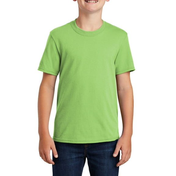 JustBlanks Youth Core Blend Rib Knit Collar Short Sleeve T Shirt