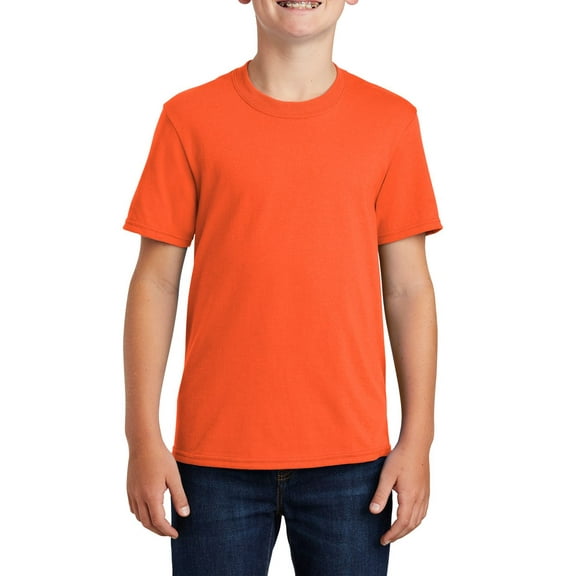 JustBlanks Youth Core Blend Rib Knit Collar Short Sleeve T Shirt