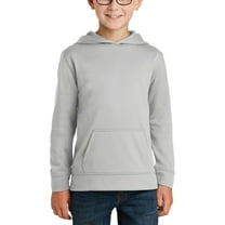 JustBlanks Youth Performance Pullover Hoodie 100 Polyester Fleece Moisture Wicking Front Pocket