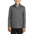thumbnail image 1 of JustBlanks Youth Lightweight 1 4 Zip Pullover Moisture Wicking Polyester Cadet Collar, 1 of 1