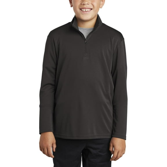 JustBlanks Youth Lightweight 1 4 Zip Pullover Moisture Wicking Polyester Cadet Collar