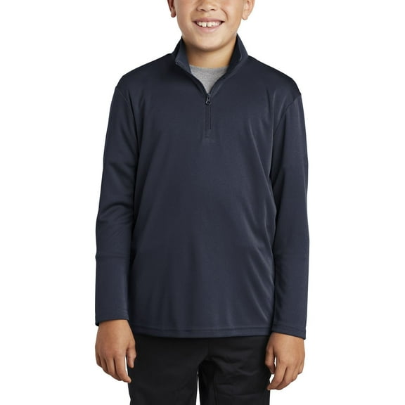 JustBlanks Youth Lightweight 1 4 Zip Pullover Moisture Wicking Polyester Cadet Collar