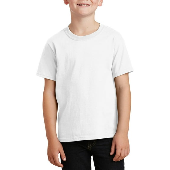 JustBlanks Youth Core Cotton Classic Fit Crew Neck Short Sleeves T Shirt