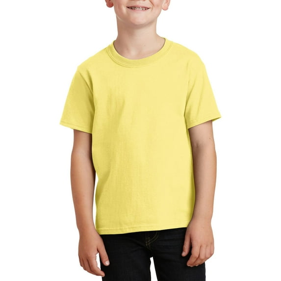 JustBlanks Youth Core Cotton Classic Fit Crew Neck Short Sleeves T Shirt