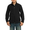 thumbnail image 1 of JustBlanks Youth Full Zip Fleece Jacket Polyester Stand Collar Long Sleeve Midweight Outerwear for Boys or Girls, 1 of 1