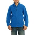 thumbnail image 1 of JustBlanks Youth Full Zip Fleece Jacket Polyester Stand Collar Long Sleeve Midweight Outerwear for Boys or Girls, 1 of 1
