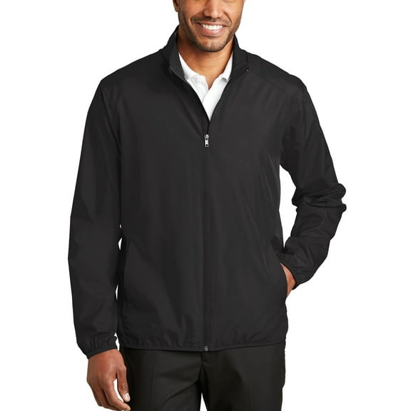 JustBlanks Mens Lightweight Full Zip Wind and Water Resistant Jacket with Cadet Collar