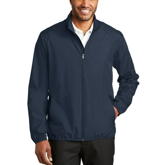JustBlanks Mens Lightweight Full Zip Wind and Water Resistant Jacket with Cadet Collar