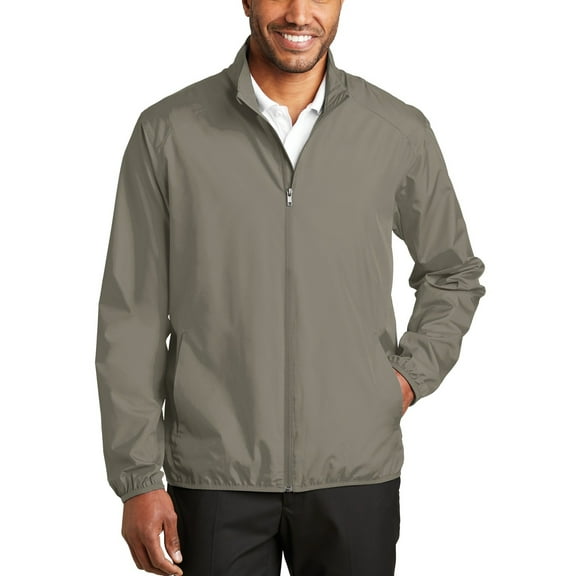 JustBlanks Mens Lightweight Full Zip Wind and Water Resistant Jacket with Cadet Collar