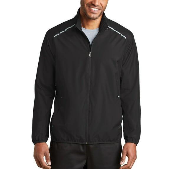 JustBlanks Zephyr Reflective Full Zip Jacket with Colorblock and Reflective Accents