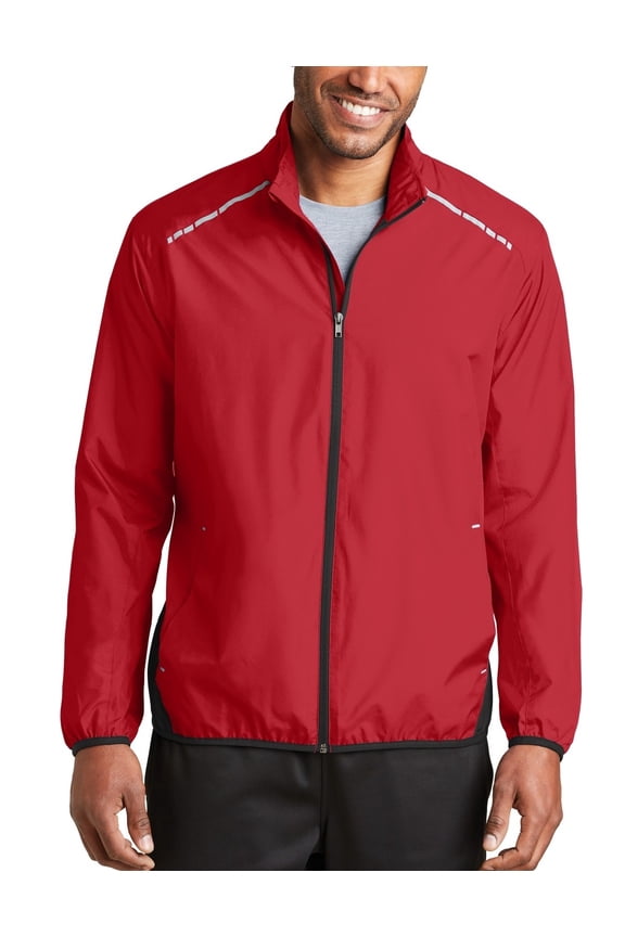 Zephyr Reflective Full Zip Jacket with Colorblock and Reflective Accents