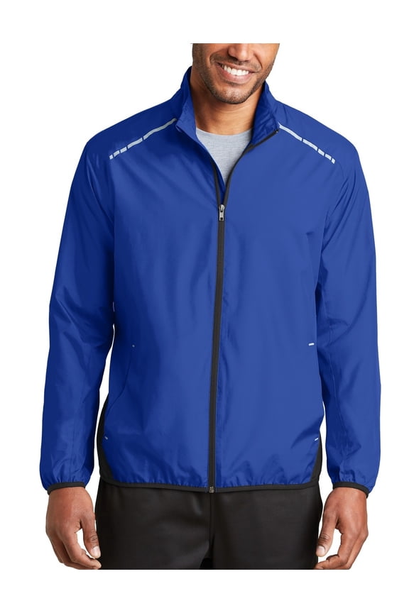 Zephyr Reflective Full Zip Jacket with Colorblock and Reflective Accents