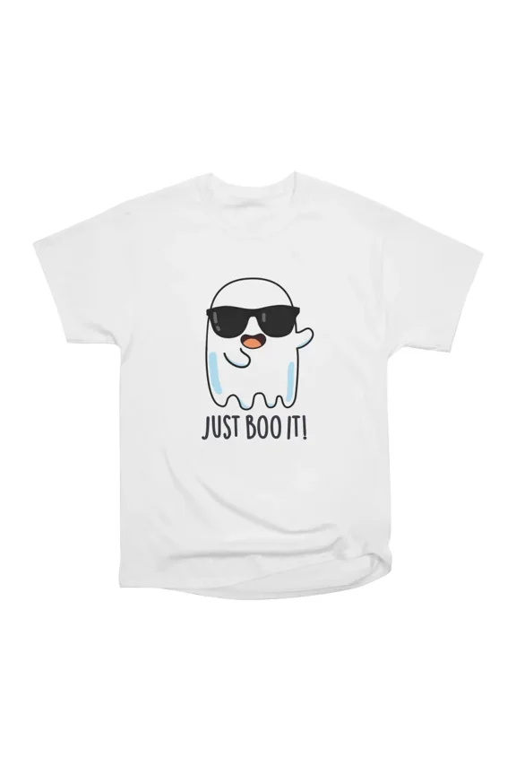 Just Boo It Cute Halloween Ghost Pun T-Shirt Tee Gift For Him Merch For Her Apparel For Fr