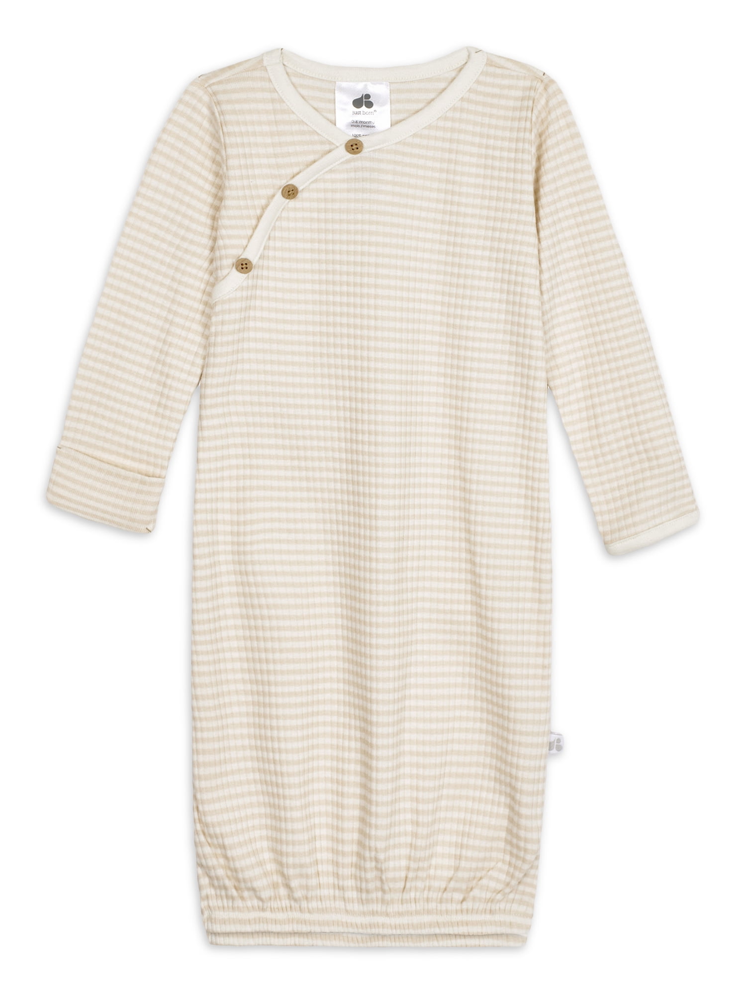 Just Born Baby Boy Side Opening Gown (06 Months)