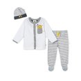 thumbnail image 1 of Just Born® Organic Baby Boy Cardigan, Pant, & Cap Set, 3-Piece, 1 of 11
