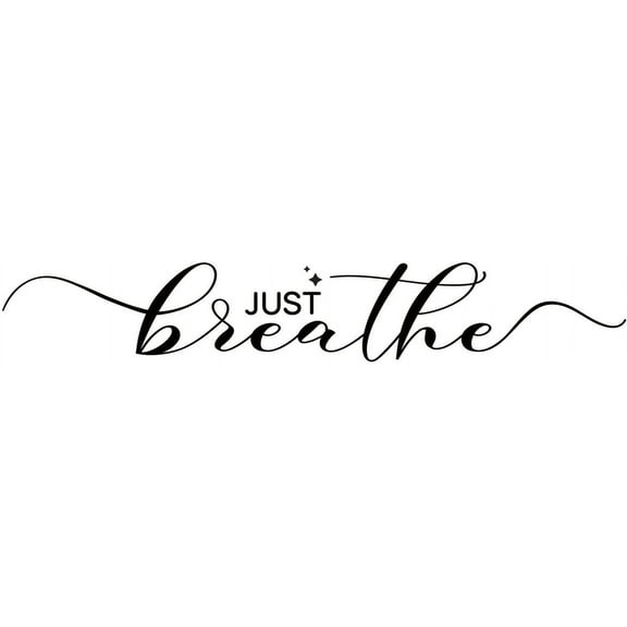 Just Breathe Quotes Wall Stickers Quotes Saying Vinyl Decor Stickers Wall Art Decal Home Decoration