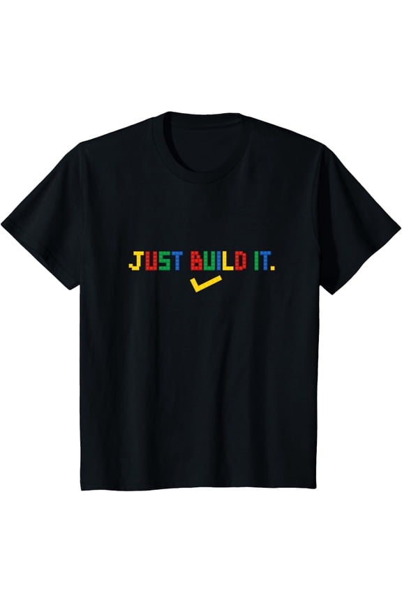 Just Build It Master Builder Building Block Boys T-Shirt