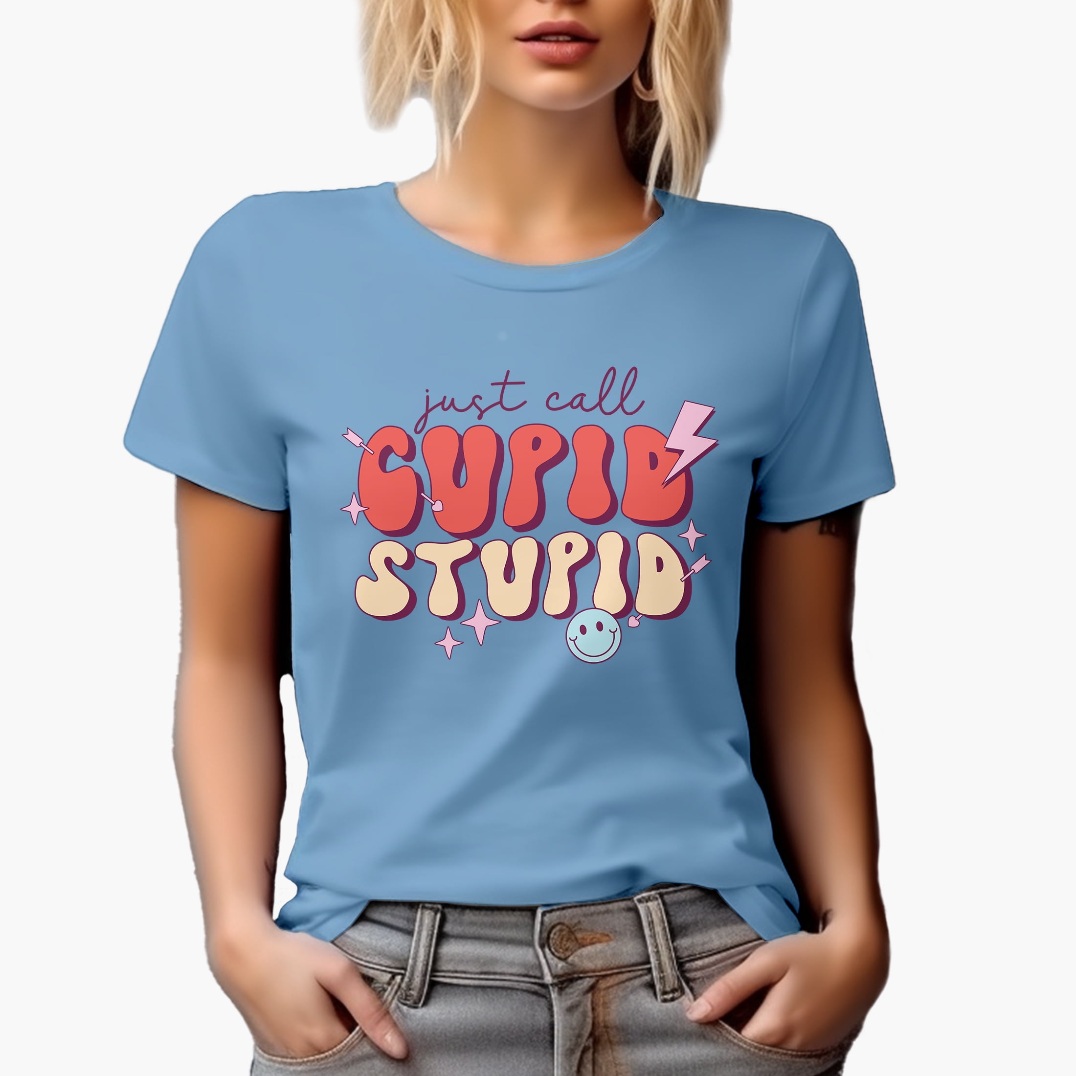 Just Call Cupid, Stupid, 90s Retro Groovy Valentine's Day Art Merch ...