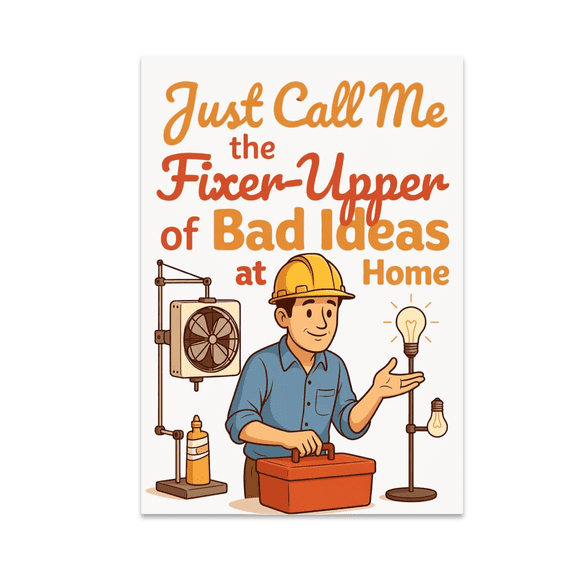 Just Call Me the Fixer-Upper of Bad Ideas - DIY Humor Enthusiast - 13x19 Poster Print