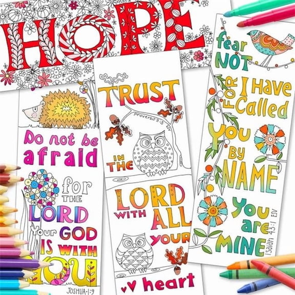 Just Cards Direct 571280 Images of Grace Coloring Bookmarks - Pack of 10