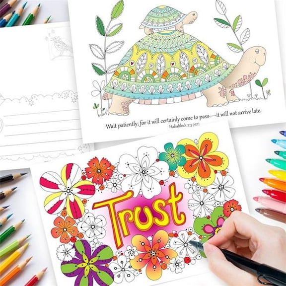 Just Cards Direct 571297 Images of Hope Coloring Postcards - Pack of 10