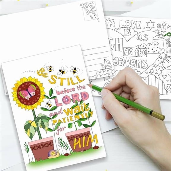 Just Cards Direct 571306 Psalms Coloring Postcards - Pack of 10