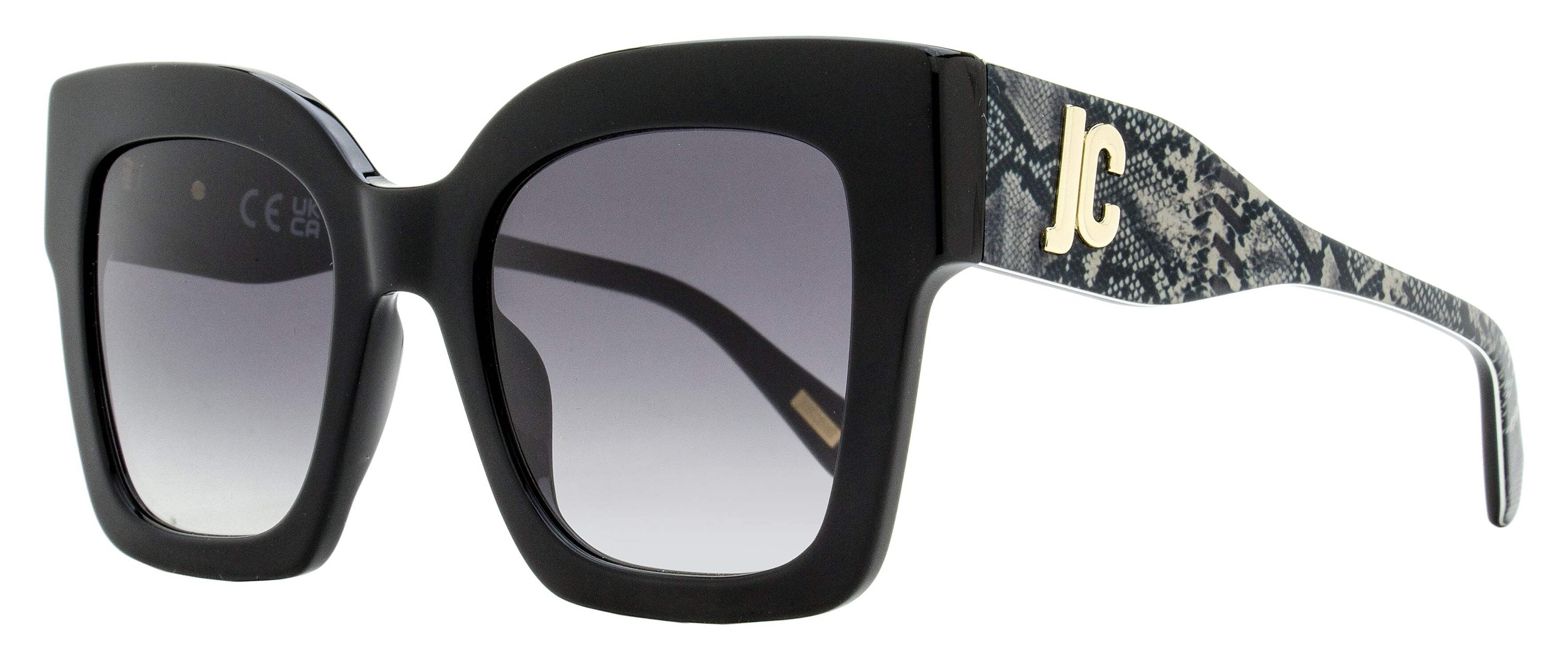 Just Cavalli SJC019K 52mm Sunglasses & Case Black Just Cavalli Square Snakeskin Sunglasses SJC019K 0700 Black  main image 2