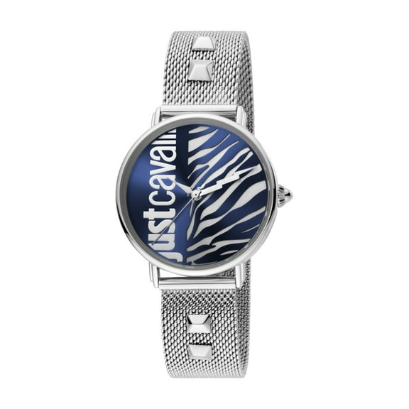 Just Cavalli Women's JC1L077M0065 32mm Quartz Watch Animal Silver Stainless Steel