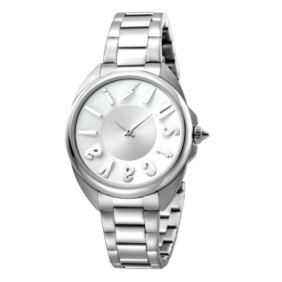 Just Cavalli Women's Logo JC1L008M0065 Stainless Steel Silver Dial Wristwatch