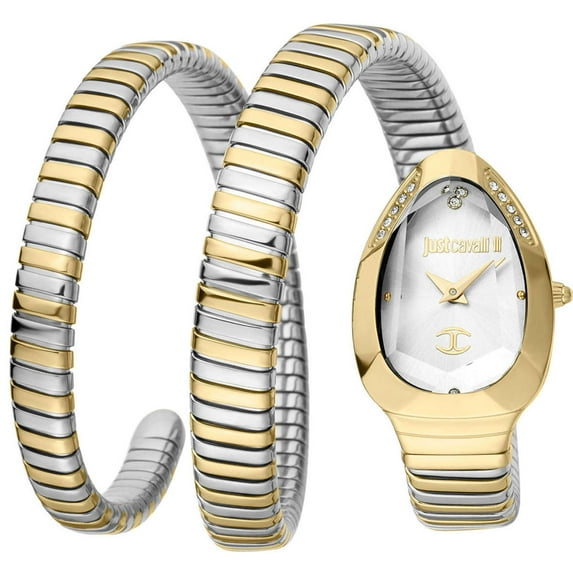 Just Cavalli Women's Snake Silver Dial Watch - JC1L209M0065