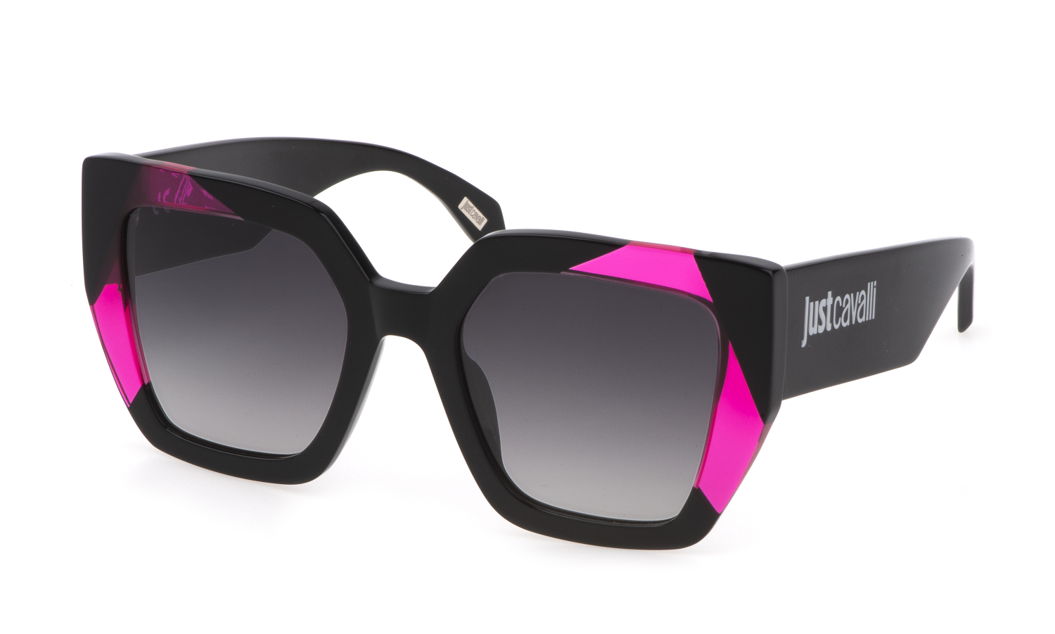 Just Cavalli SJC019K 52mm Sunglasses & Case Black Amazon.com: Just Cavalli Sunglasses SJC 097 V 0700 Shiny  main image 2
