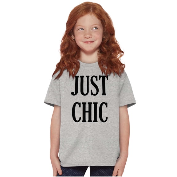 Just Chic Stylish Pretty Trendy Girls Kids T Shirt Tees Teen Brisco Brands L