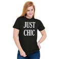 thumbnail image 1 of Just Chic Stylish Pretty Trendy Women's Graphic T Shirt Tees Brisco Brands X, 1 of 5