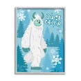 thumbnail image 1 of Just Chillin Funny Winter Yeti Holiday Graphic Art Gray Framed Art Print Wall Art, 1 of 7